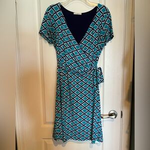 Wrap around pattern dress
